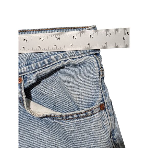 Levi’s 505 Regular Fit Jeans Light Wash Men’s 34x36 Straight Leg Distressed Fade - Picture 11 of 15